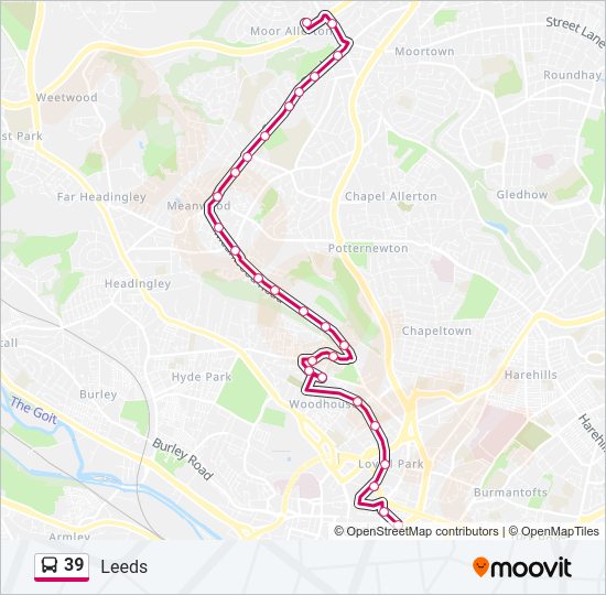 39 bus Line Map