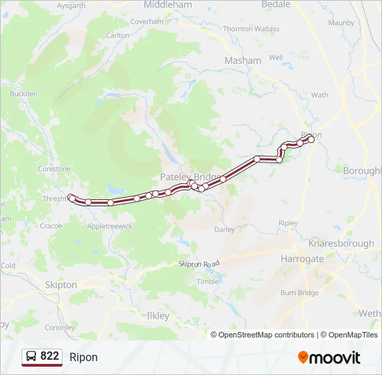 822 Bus Line Map
