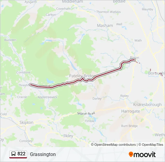 822 Bus Line Map