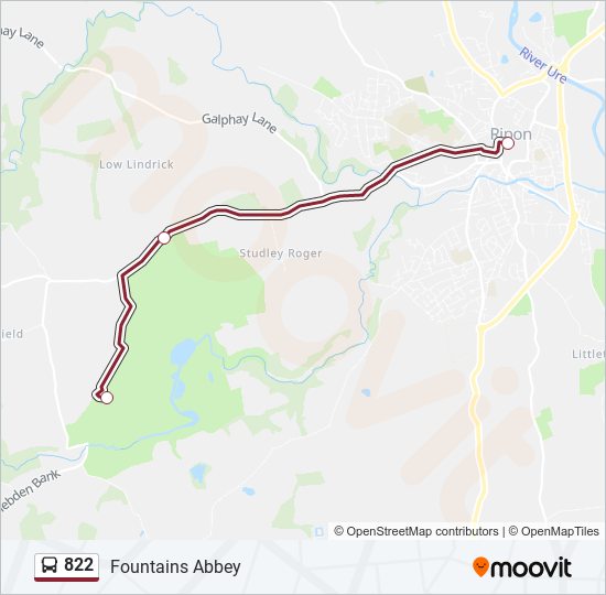 822 Bus Line Map