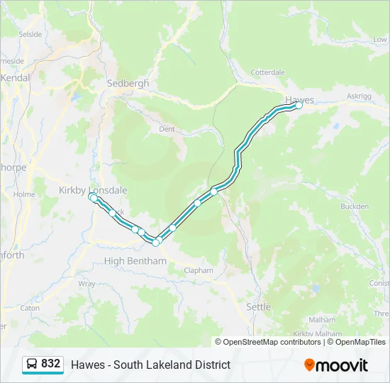 832 Bus Line Map