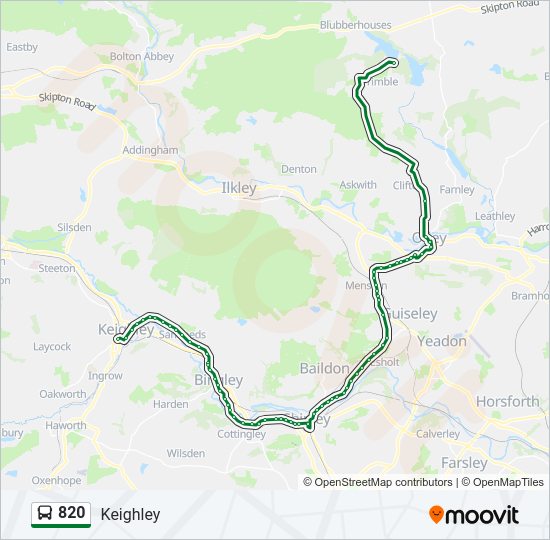 820 Bus Line Map