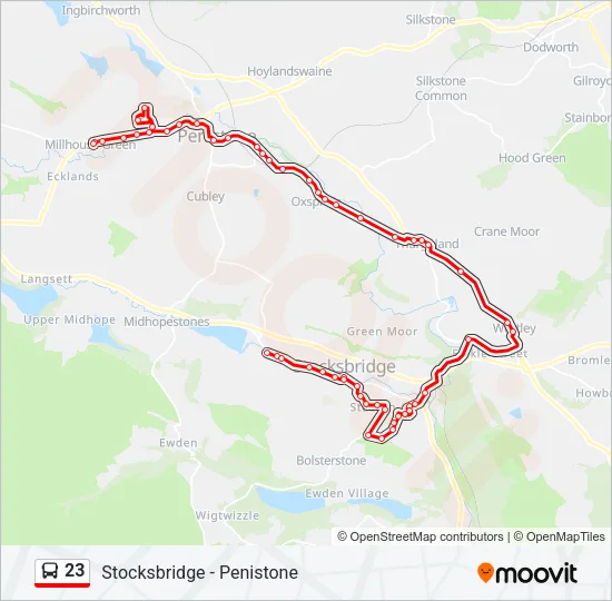 23 Bus Line Map