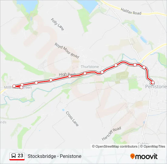 23 Bus Line Map