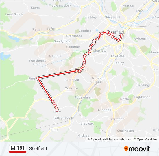 181 bus Line Map