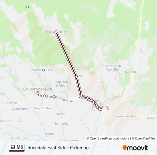 M6 Bus Line Map