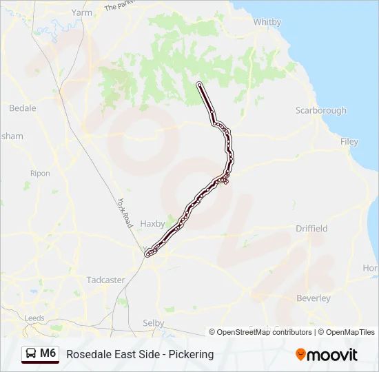 M6 Bus Line Map