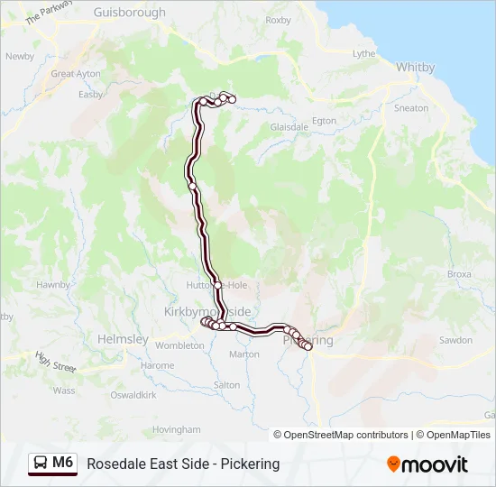 M6 Bus Line Map