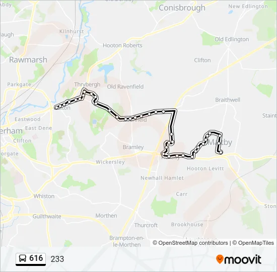 616 Bus Line Map