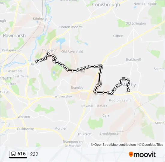 616 Bus Line Map