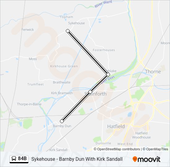84B Bus Line Map