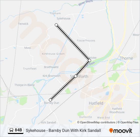 84B Bus Line Map
