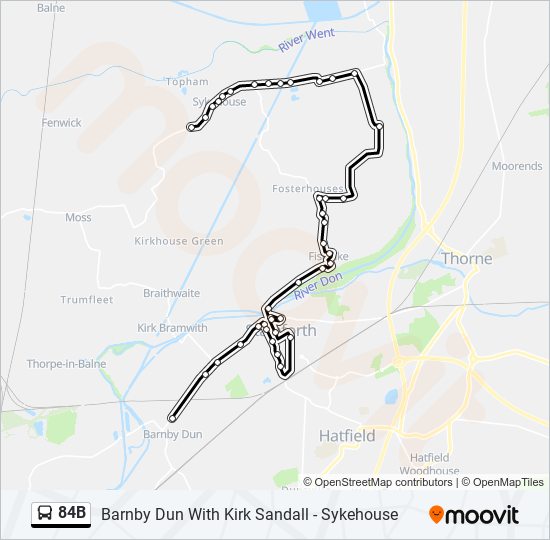 84b Route Schedules, Stops & Maps Barnby Dun (Updated)