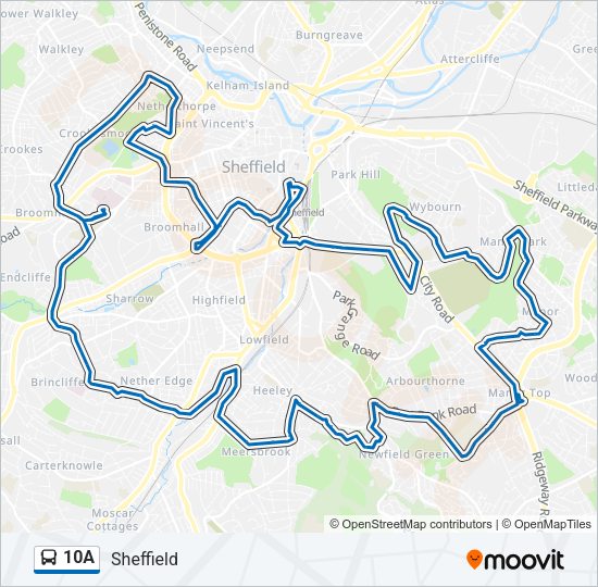 10A Bus Line Map