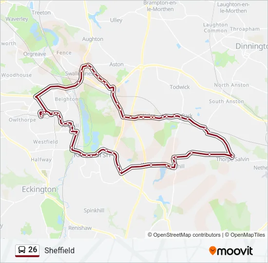 26 Bus Line Map