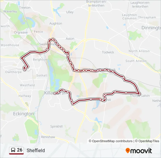 26 Bus Line Map
