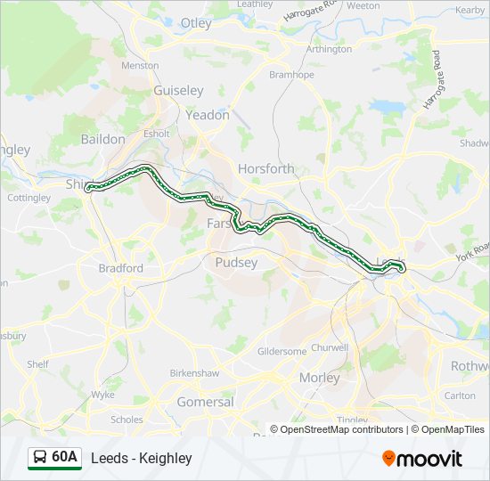 60a Route Schedules, Stops & Maps Shipley (Updated)