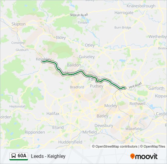 60a Route: Schedules, Stops &amp; Maps - Keighley (Updated)