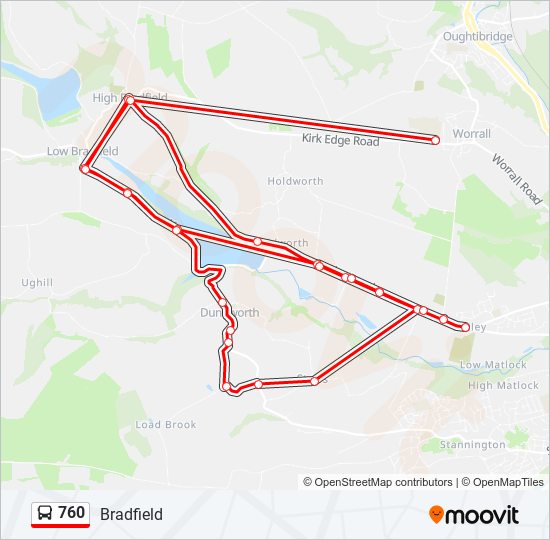 760 bus Line Map