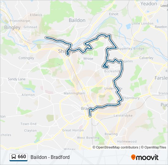 660 Route: Schedules, Stops & Maps - Bradford City Centre (Updated)