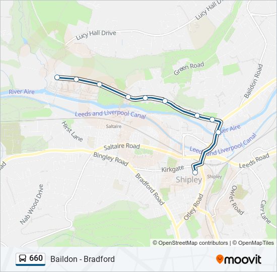 660 bus Line Map