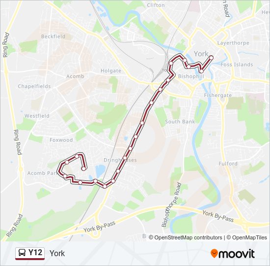 Y12 bus Line Map