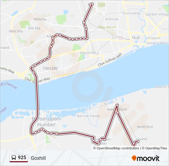 925 Bus Line Map