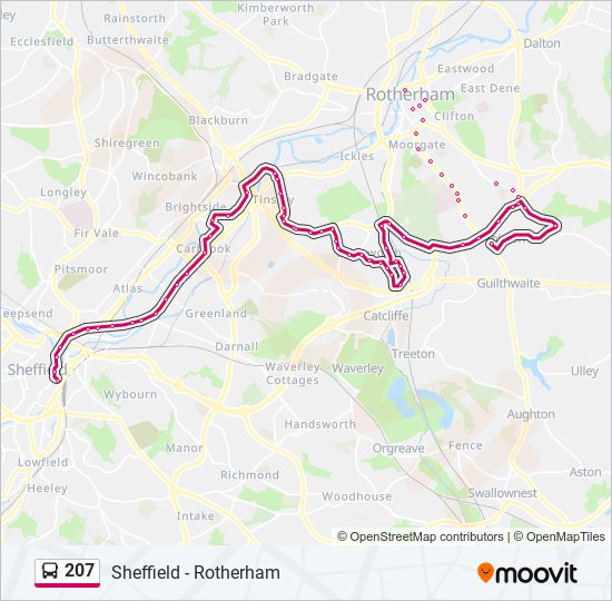 207 bus Line Map