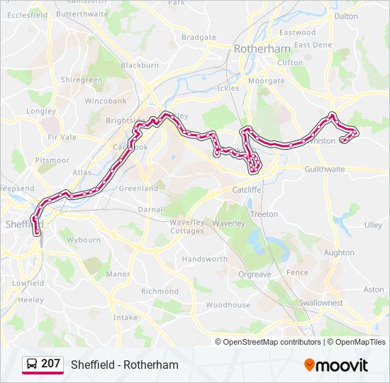 207 bus Line Map