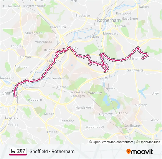 207 Bus Line Map