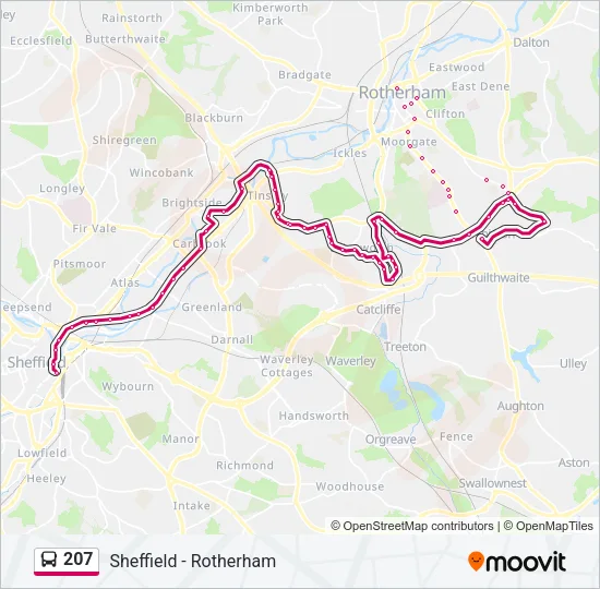 207 Bus Line Map