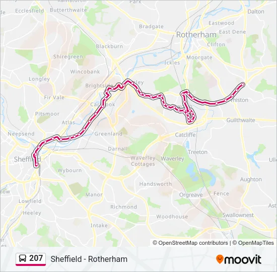 207 Bus Line Map