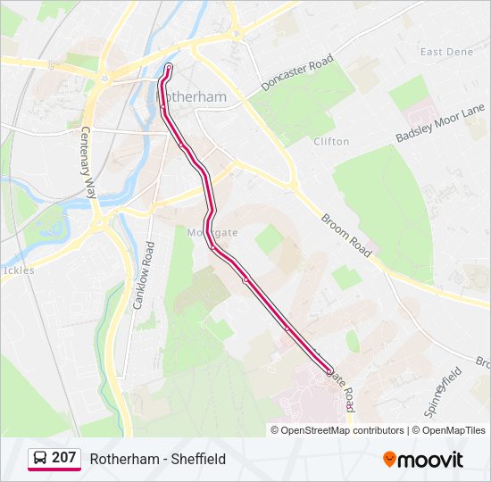 207 Bus Line Map