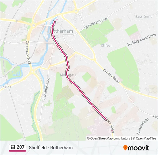 207 Bus Line Map