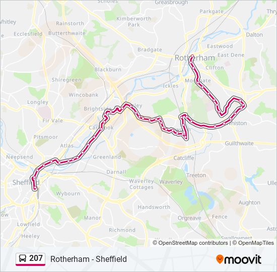 207 bus Line Map