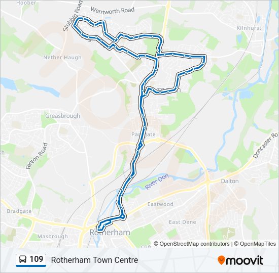 109 Bus Line Map