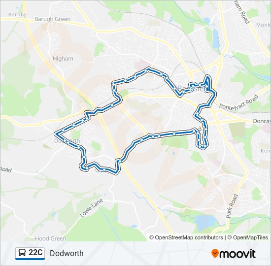 22C bus Line Map