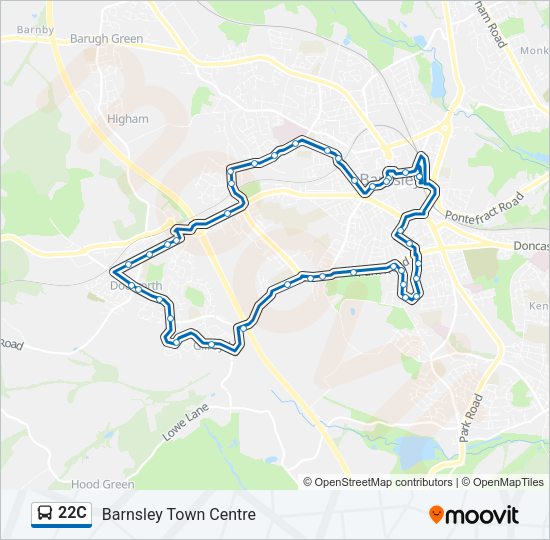 22C Bus Line Map