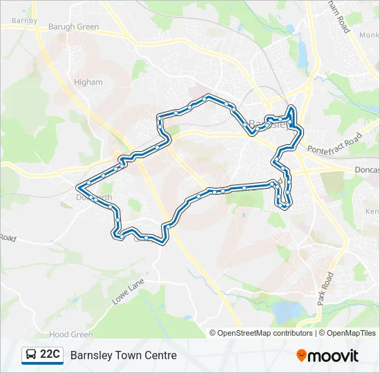 22C Bus Line Map