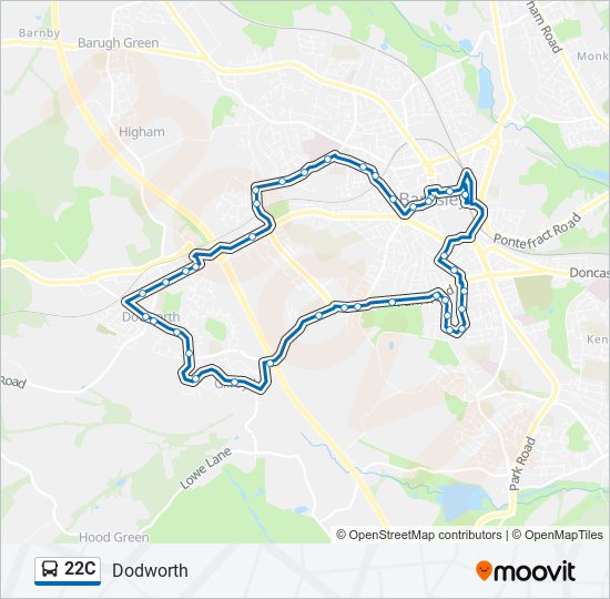 22c Route: Schedules, Stops & Maps - Dodworth (updated)