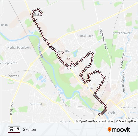 19 Bus Line Map