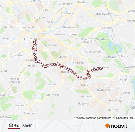 42 Bus Line Map