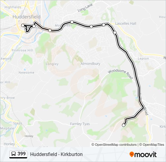 399 Bus Line Map