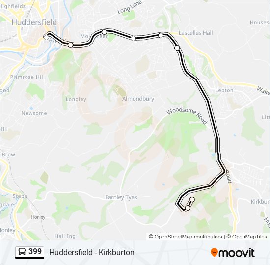 399 Bus Line Map
