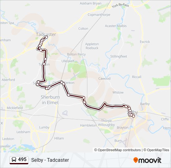 495 Bus Line Map