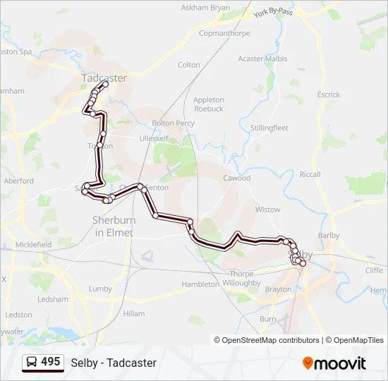 495 Bus Line Map