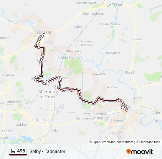 495 Bus Line Map
