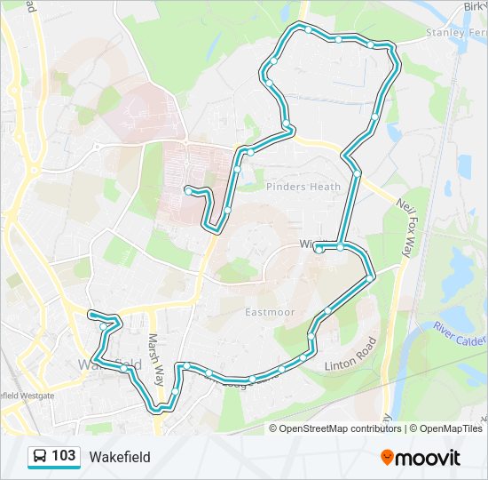 103 Bus Line Map