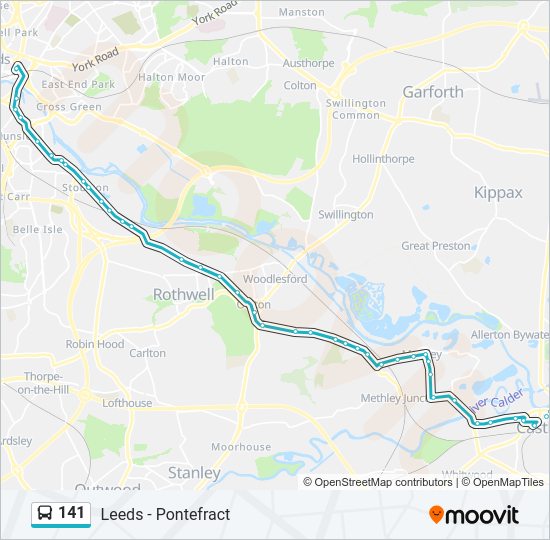 141 bus Line Map