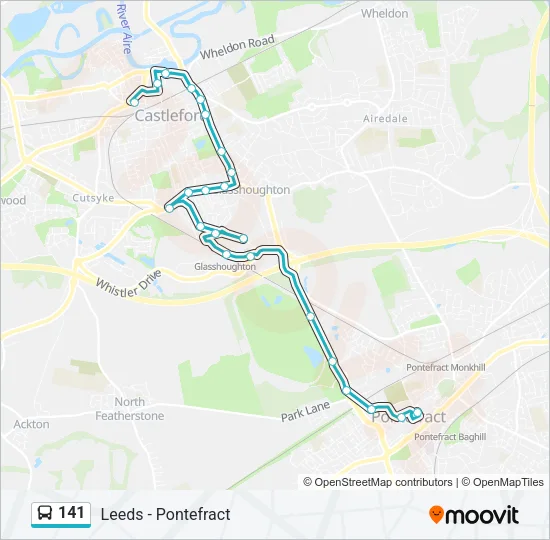 141 Bus Line Map